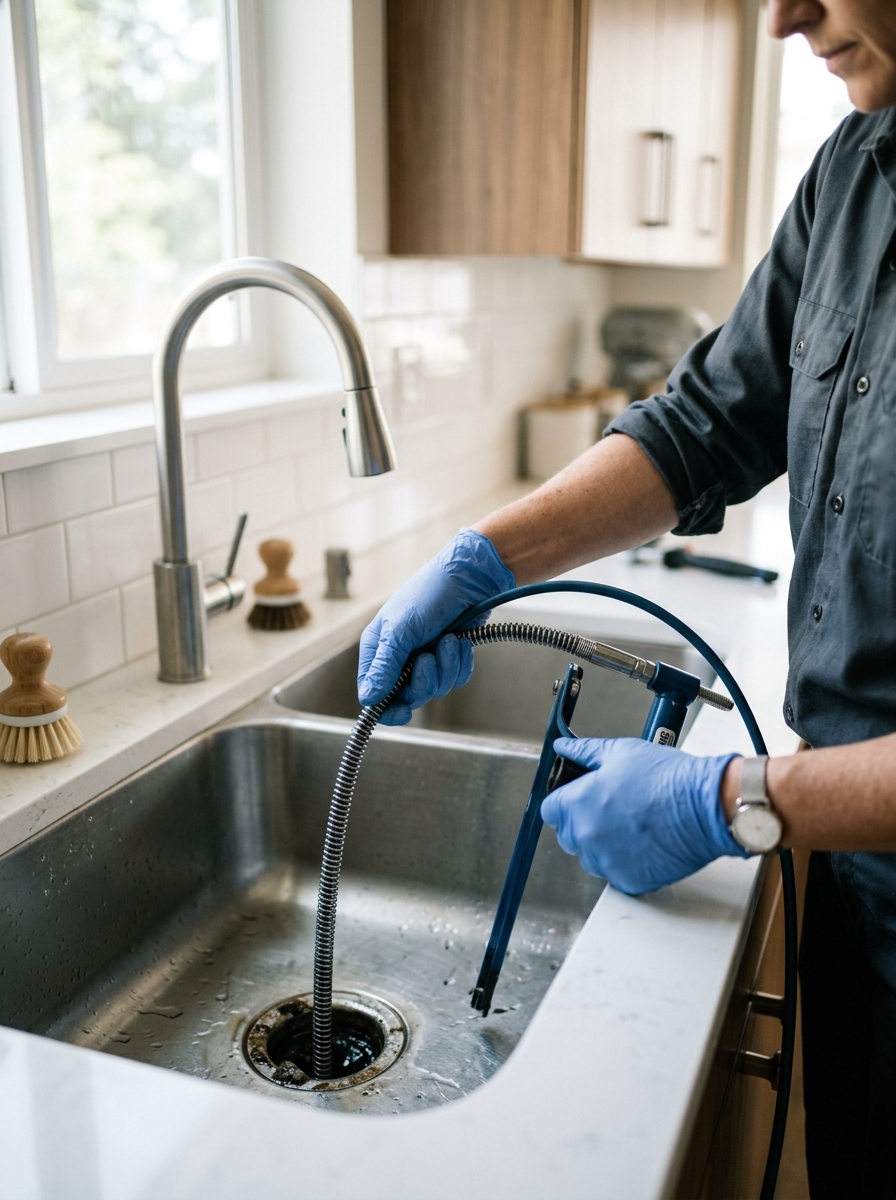 Drain Cleaning — Slow or clogged drains cleared the same day.