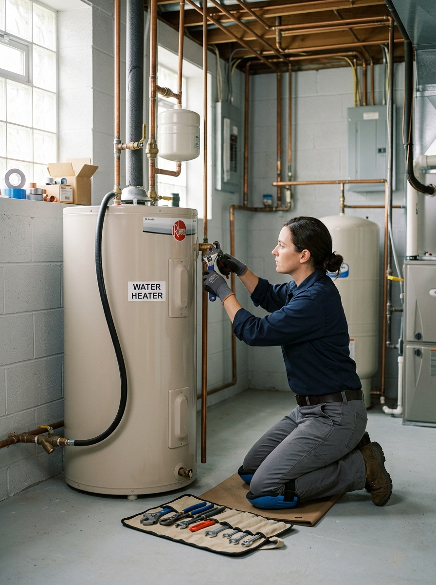 Water Heaters — Repair, replacement, and tankless upgrades.